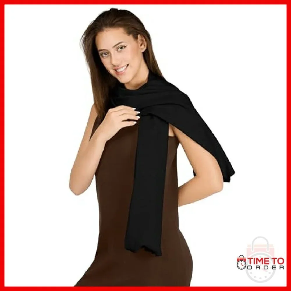 Soft Knitted Shawl Wrap With Sleeves - Versatile 4-Way Wear
